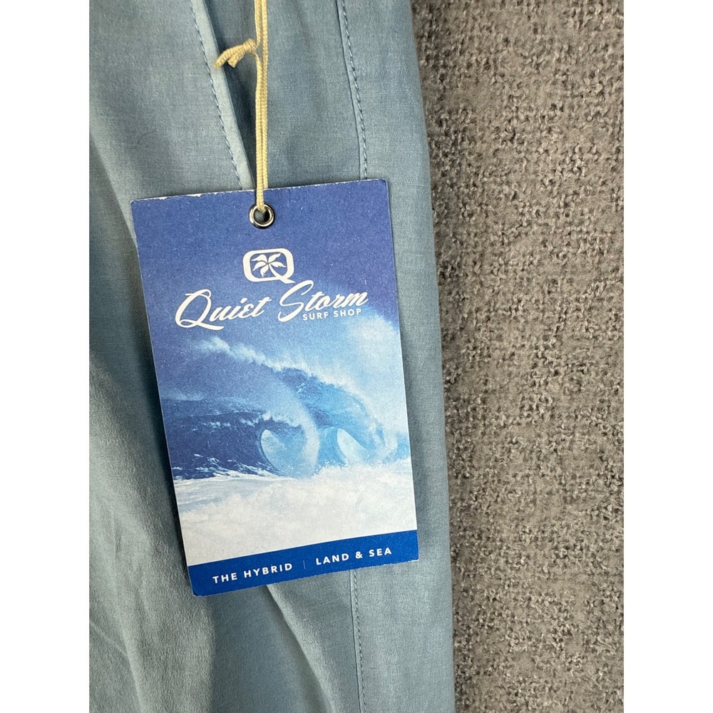 NWT Quiet Storm Surf Shop Blue Hybrid Land &‎ Sea New Order Shorts Mens Size 40 - Picture 10 of 11